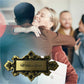 Edel Design Antikes Türschild aus Messing - Individuell graviertes Elegante Haustürdekoration und Geschenkidee - Personalisiertes Türschild mit Namen und antikem Finish