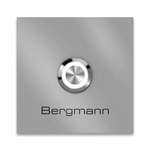Metzler Türklingel Stella Graualuminium mit Gravur + LED-Taster optional