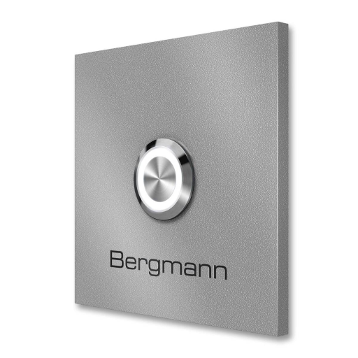 Metzler Türklingel Stella Graualuminium mit Gravur + LED-Taster optional