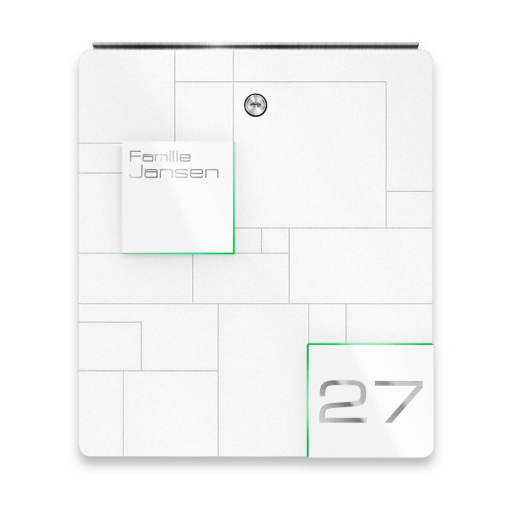 Metzler Briefkasten Modell 02 verschiedene Farben mit Gravur optional mit Zeitungsfach
