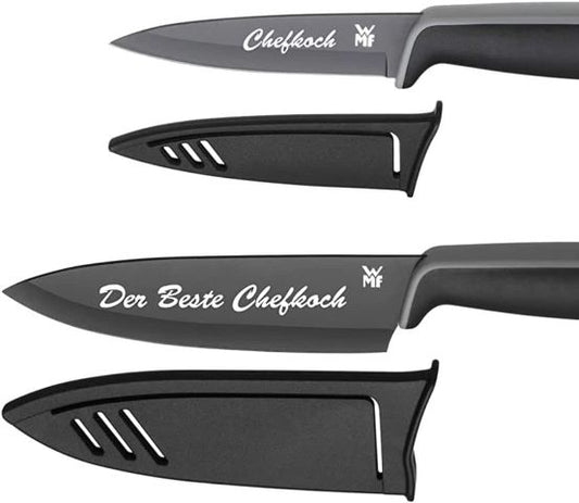 Premium WMF Touch Messerset 2-teilig, Küchenmesser mit Schutzhülle, Personalisierte Geschenke