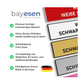 Premium Klingelschild stabile Ausführung mi Facette selbstklebend - Made in Germany - Namensschild mit Gravur - graviertes Schild für Haustür, Briefkasten - Briefkastenschild Wetterfest