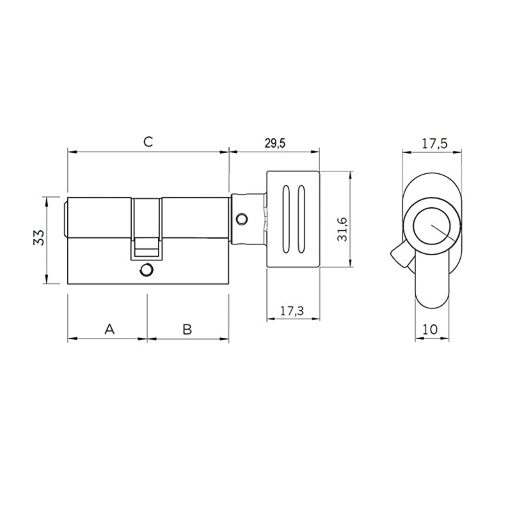 Winkhaus X-pert 5er Set | 2 Profilzylinder & 2 Knaufzylinder & 1 Halbzylinder Schließsystem Türzylinder Schließzylinder Zylinder Türschloss verschiedene Längen