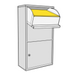 Metzler Paketbox Avalon 3 mit Ständer Anthrazit ohne Gravur