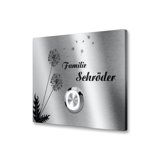 Metzler Türklingel Floria mit Pusteblumenmotiv und optionaler Gravur