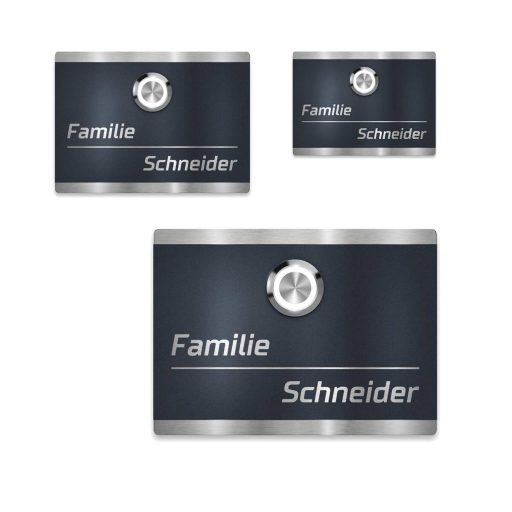 Metzler Türklingel Heidi Anthrazit verschiedene Größen mit Gravur