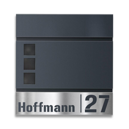 Metzler Briefkasten Svena verschiedene Farben mit Gravur