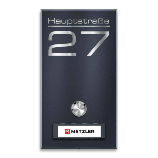 Metzler Funkklingel Tara verschiedene Farben mit austauschbarem Namensschild und Gravur